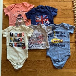Pack of 5 Beatles Onesies